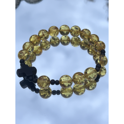 Różaniec z bursztynu na...