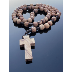 Różaniec modlitewny z drewna oliwnego – prezent religijny z Palestyny