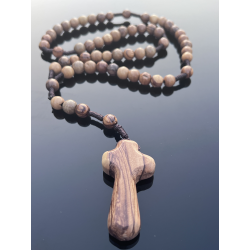 Różaniec z drewna oliwnego z Betlejem