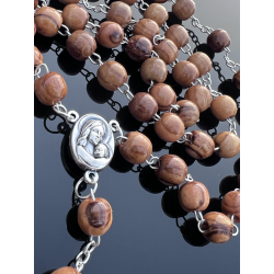 Różaniec z drewna oliwnego z Betlejem