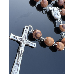 Różaniec modlitewny z drewna oliwnego – prezent religijny z Palestyny