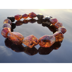 Męski różaniec z bursztynu...