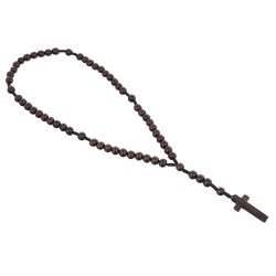 Piękny różaniec z bursztynu i  hebanu, różaniec katolicki, różaniec drewniany, naszyjnik